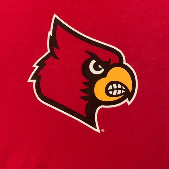 Louisville Cardinals Adult Red Pullover Hoodie Colosseum Size XL - Picture 4 of 10